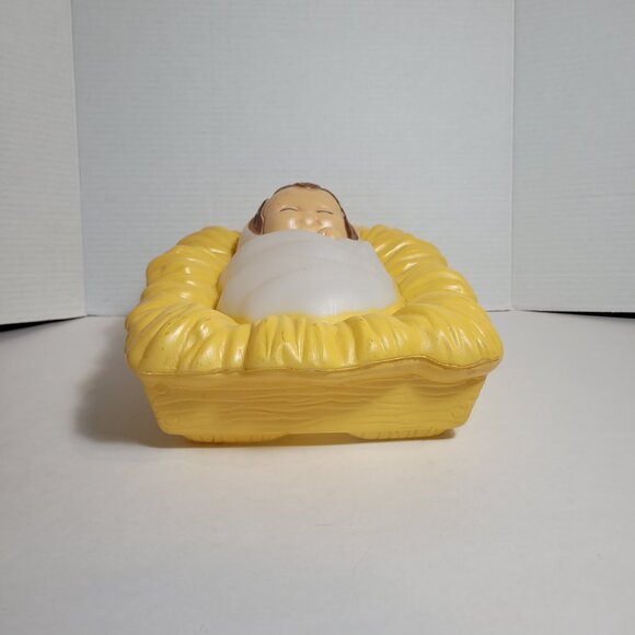 Vintage Baby Jesus Blow Mold Christmas Nativity General Foam Plastics USA Made - Picture 2 of 12